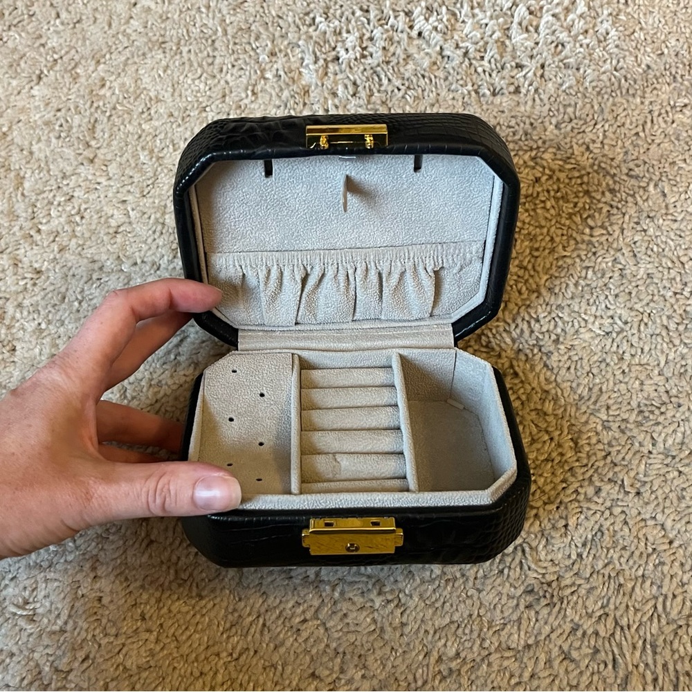 SALE Mini Black Jewelry Box